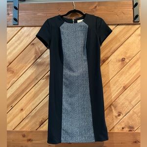Michael Kors Herringbone Panel Color Block Dress. Full Zip Back. Like New. Sz.4